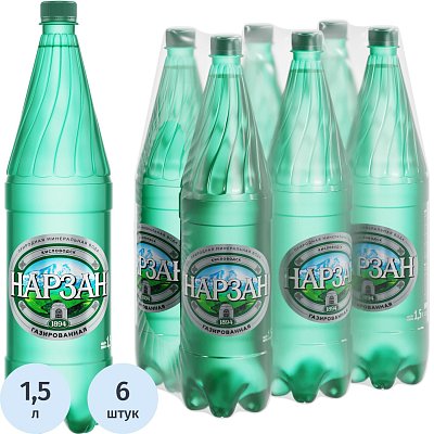 Вода минеральная Нарзан газированная пэт 1.5л