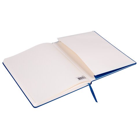 Блокнот БОЛЬШОЙ ФОРМАТ (180×250 мм) В5, BRAUBERG ULTRA, балакрон, 80 г/м2, 96 л., клетка, темно-синий