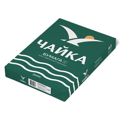 Бумага офисная БОЛЬШОГО ФОРМАТА (297×420)А380 г/м2500 л. марка СЧАЙКАРоссия146% (CIE)