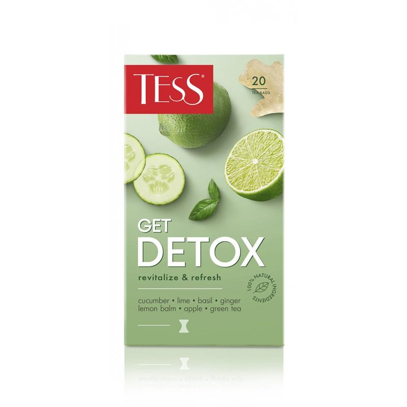 Чай Tess Get Detox revitalize&refresh зеленый 20 пакетиков