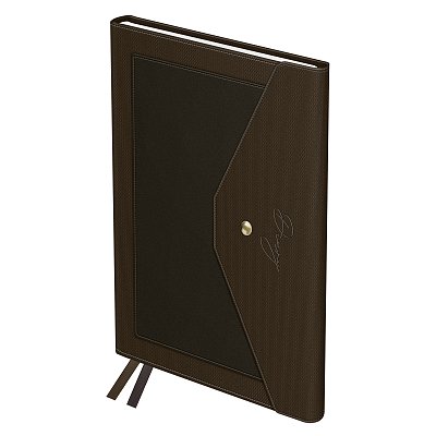 Ежедневник недатированный, А5, 136л., твердый переплет, кожзам, BG «Clutch. Dark bronze», бронзовый, внешний карман