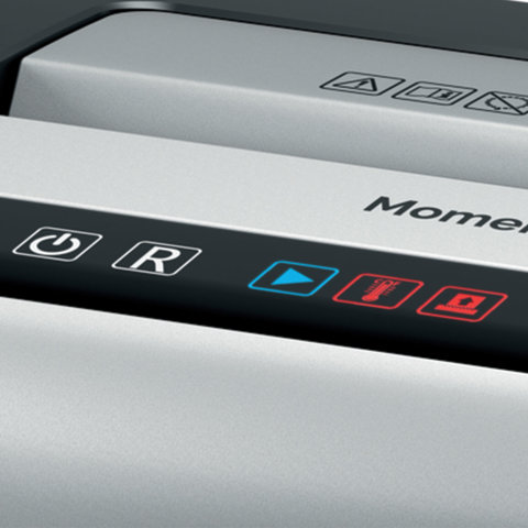 Уничтожитель (шредер) Rexel Momentum X308, 1-3 человека, 3 уровень секретности, фрагменты 5×42 мм, 8 листов, 15 л