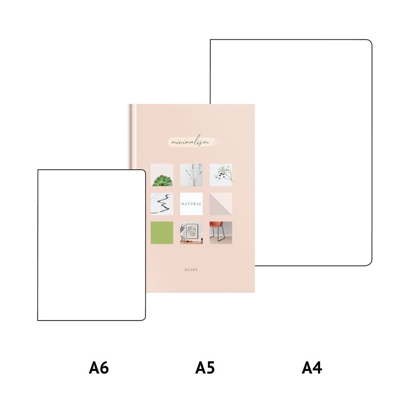 Ежедневник недатированный А5, 136л., 7БЦ OfficeSpace «Моноколор. Art of minimalism», матовая ламинация, выб. лак