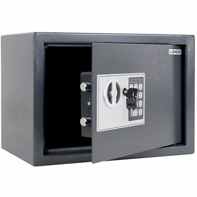 Сейф мебельный DASWERK SC-250EL (250×350х250 мм), электронный замок, графит