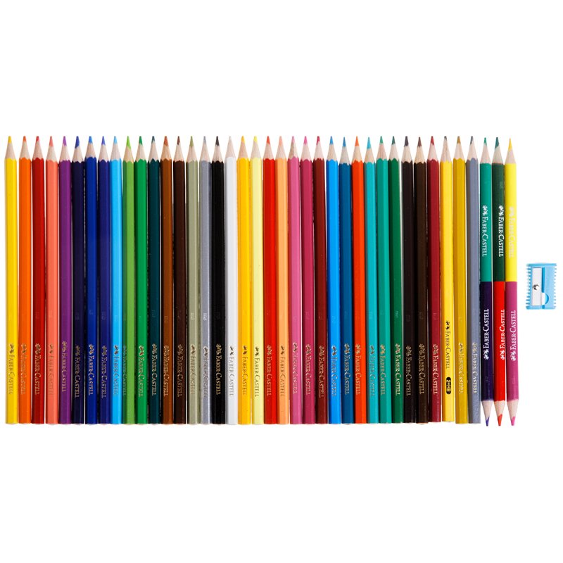 Карандаши цветные Faber-Castell, 36цв. +4, заточен., картон, европодвес, с точилкой
