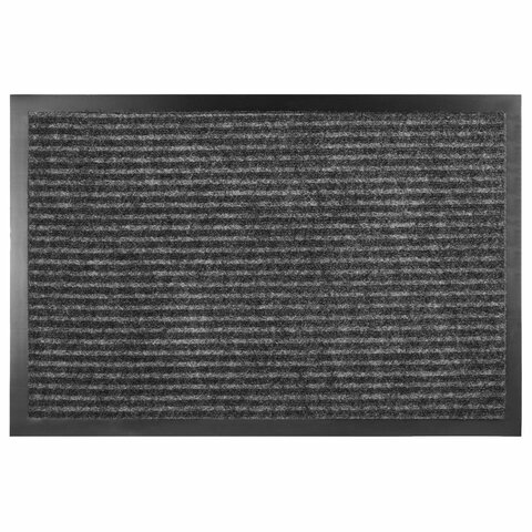 Коврик придверный 90×150 см, СЕРЫЙ, влаго-грязезащитный, 430 г/м2, ребристый, ЛЮБАША СТАНДАРТ