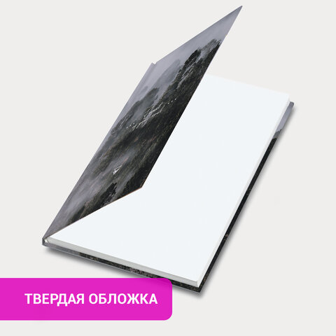 Ежедневник недатированный с резинкой А5 145×203 мм, BRAUBERG, твердый, 128 л., «Forest»