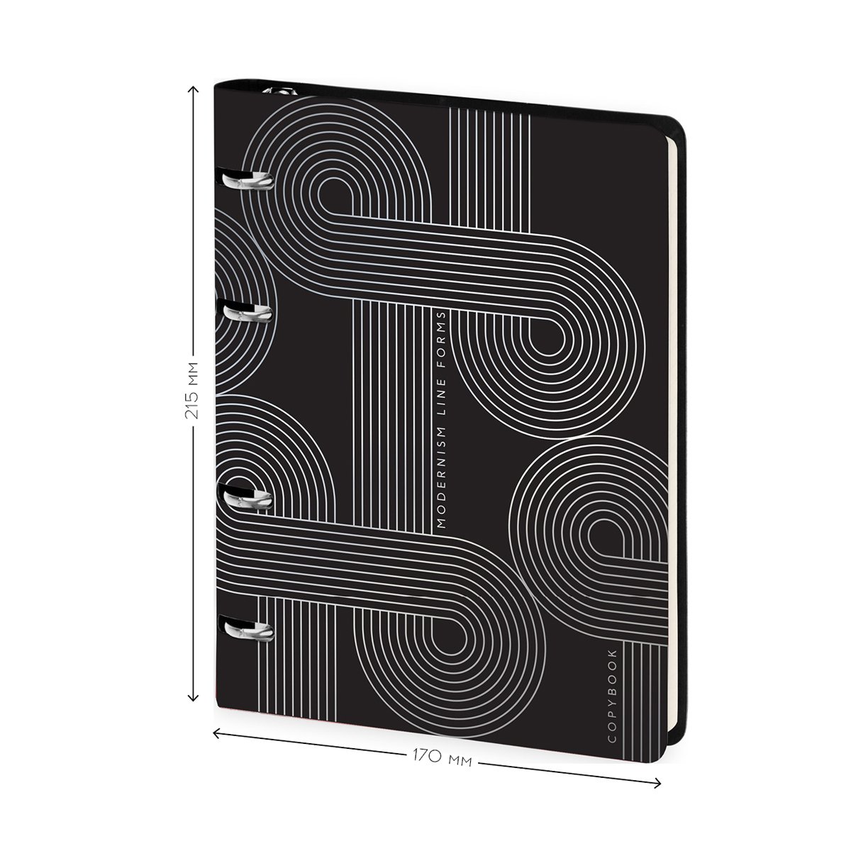 Тетрадь на кольцах А5, 80л. ЛАЙТ, кожзам, Greenwich Line «Elaborate shapes», тон. блок