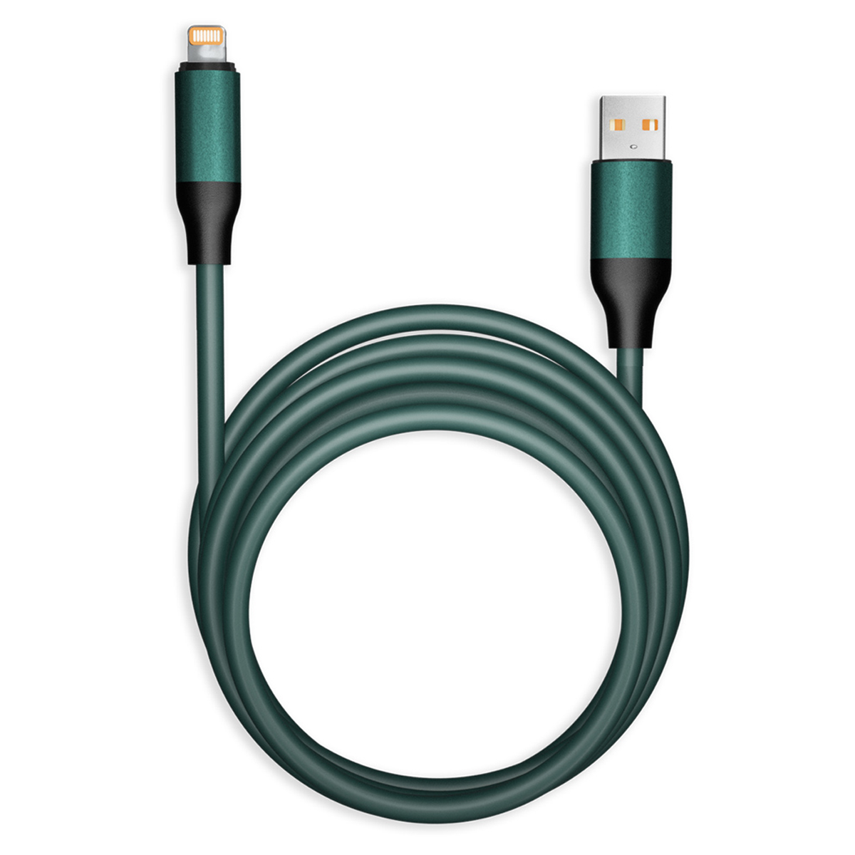 превью Кабель Smartbuy Bold, USB - Lightning, для Apple, экстрапрочный, 3A output, оплетка TPE, 1м, мятный