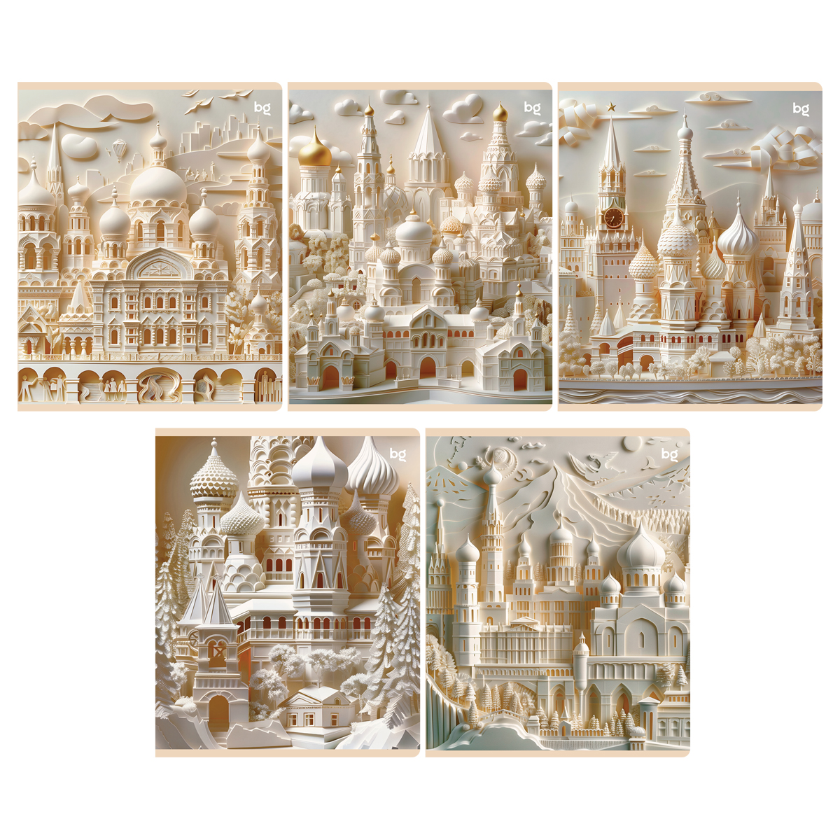 превью Тетрадь 48л., А5, клетка BG «Paper art», глянцевая ламинация