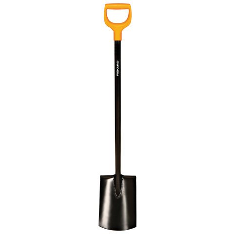 превью Лопата с закругленным лезвием Fiskars Solid 117 см (артикул производителя 1026683)