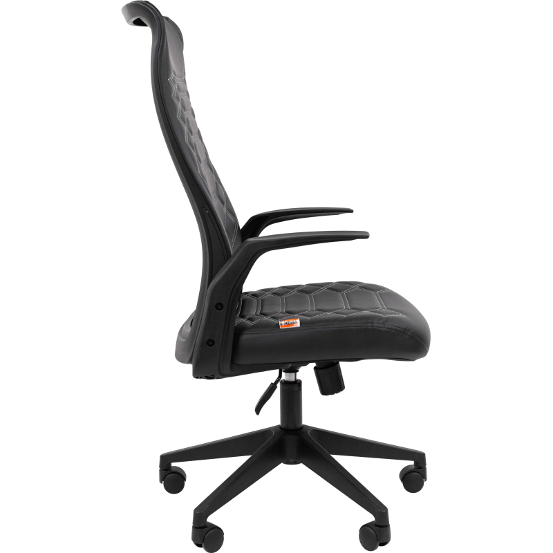 Кресло VT_EChair-673 TPU кож. зам черный пластик