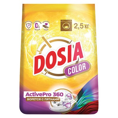 Стиральный порошок для всех типов стирки и тканей 2.5 кг, DOSIA «Optima Color»