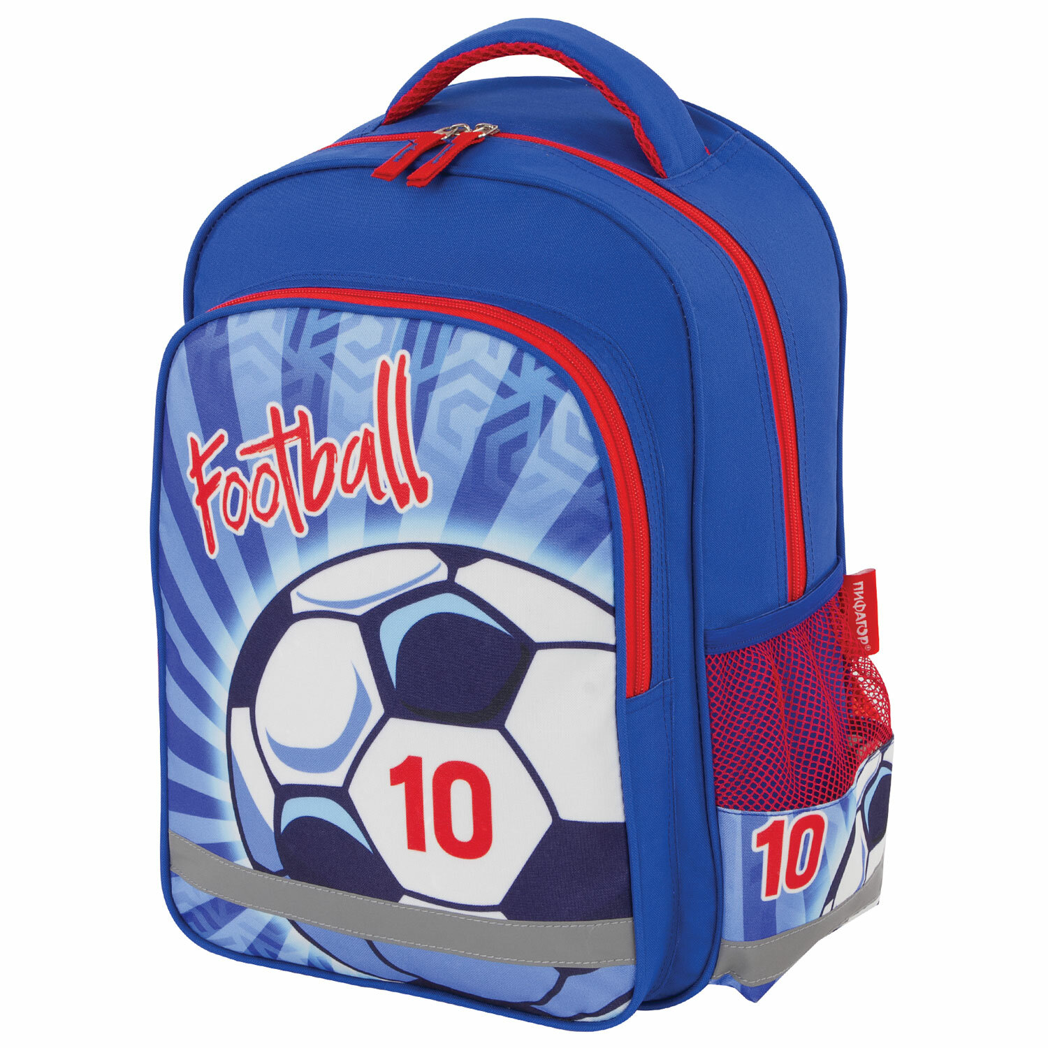 превью Рюкзак ПИФАГОР SCHOOL для начальной школы, «SOCCER BALL», 38×28×14 см, 228822