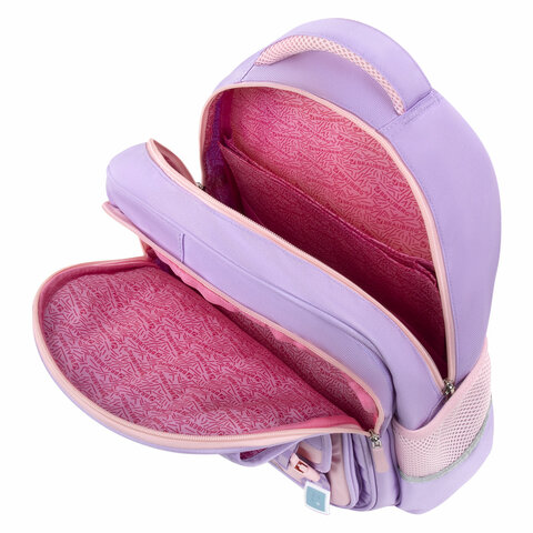 Рюкзак BRAUBERG SNAP, 2 отделения, 3 кармана, «Delicate lilac», 39×28х16 см
