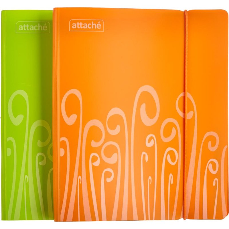 Бизнес-тетрадь Attache Fantasy (А5, 140л, пласт обл, с разд, спираль, салатовый)