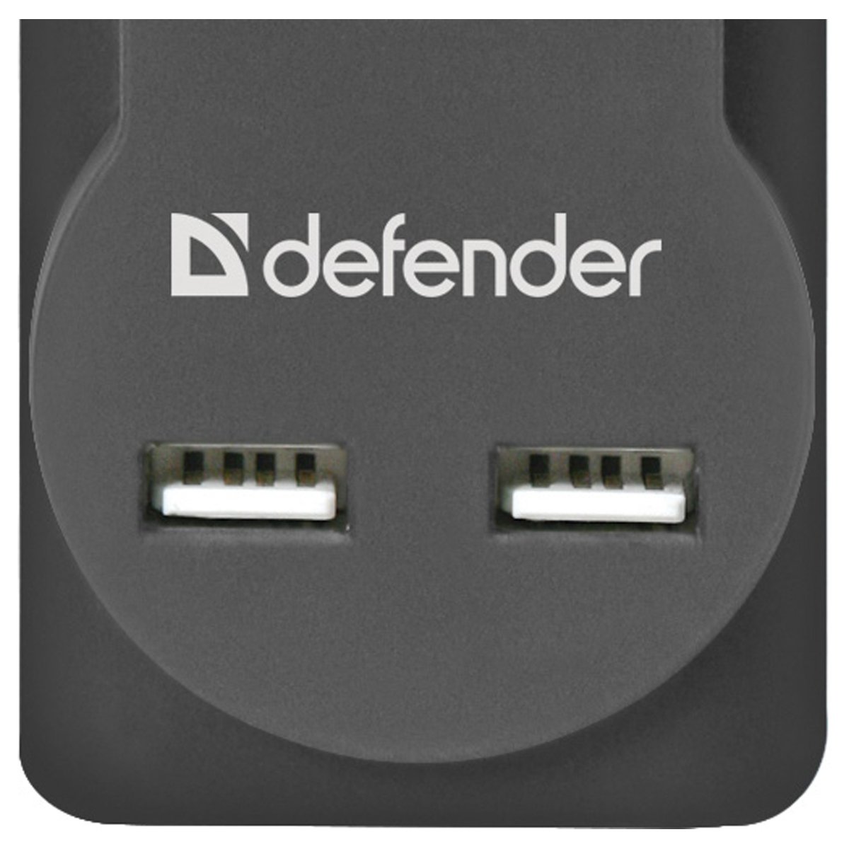 Сетевой фильтр Defender DFS 755 5 розеток 5.0м, 2xUSB, 2.1A, черный