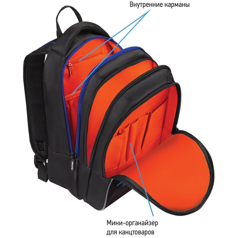 Рюкзак Berlingo inStyle «Full power» 41×27×20см, 3 отделения, 1 карман, эргономичная спинка