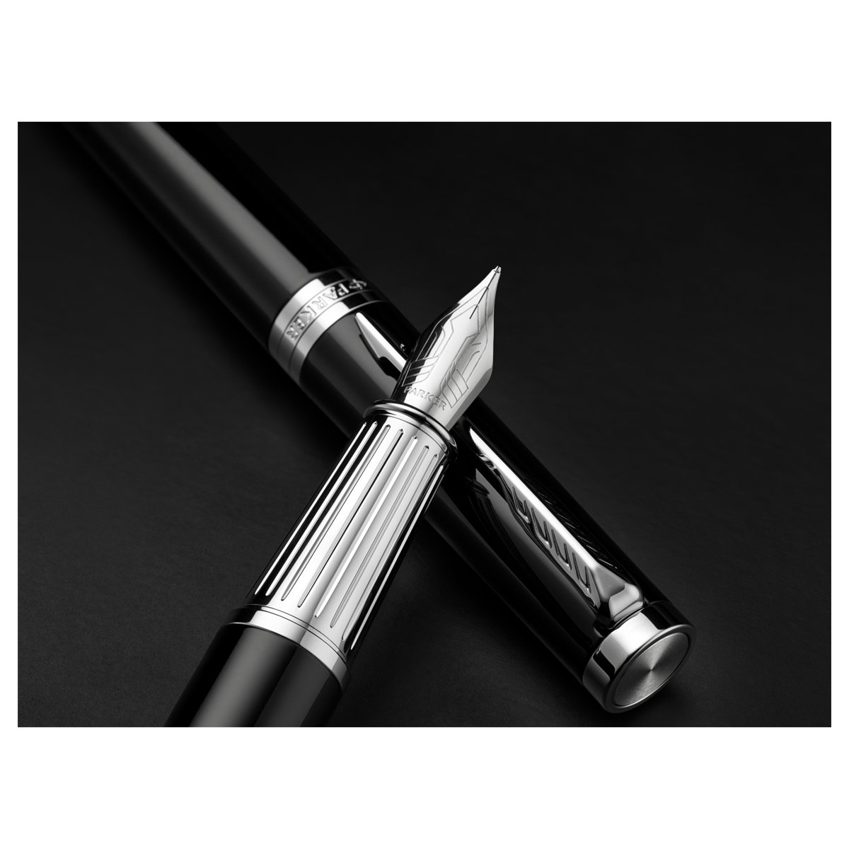 Ручка перьевая Parker «Ingenuity Black CT» 0.8мм, подарочная упаковка