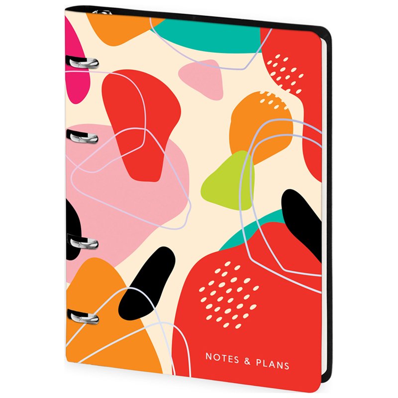 превью Тетрадь на кольцах А5, 80л. ЛАЙТ, кожзам, Greenwich Line «Abstract pattern», тон. блок