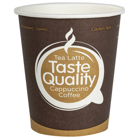 превью Стакан одноразовый TasteQuality бумажный разноцветный (200 мл, 75 штук в упаковке)