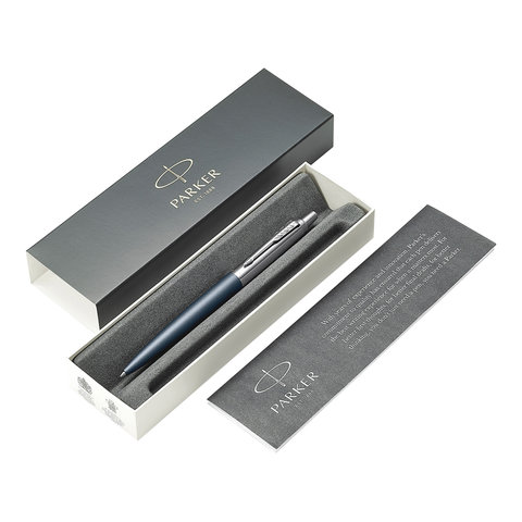 Ручка шариковая PARKER «Jotter XL», УТОЛЩЕННЫЙ корпус, синий матовый лак, детали из нержавеющей стали, синяя