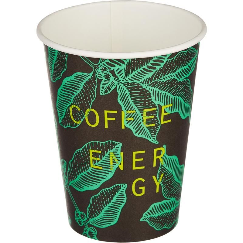 Стакан одноразовый бумажный 300 мл разноцветный 50 штук в упаковке Комус Coffee Energy