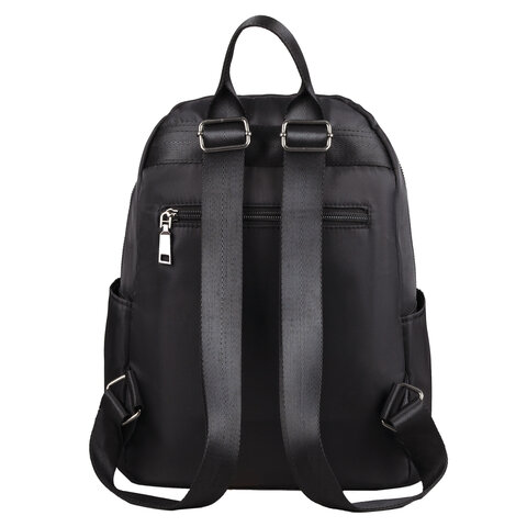 Рюкзак BRAUBERG PODIUM женский, 2 отделения, нейлон, черный, 33×24х13 см