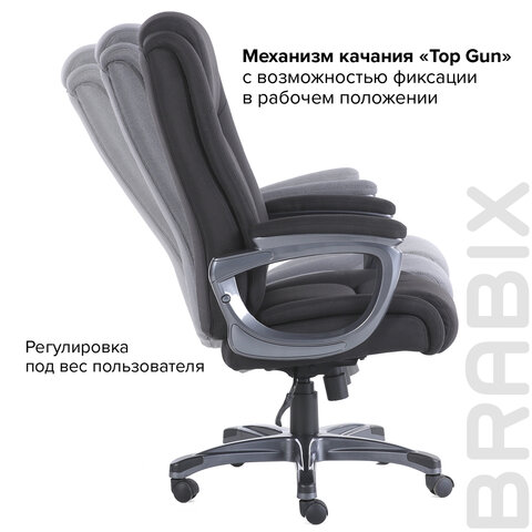 Кресло офисное BRABIX PREMIUM «Solid HD-005», НАГРУЗКА до 180 кг, ткань,  черное арт. 151461 - купить в Москве оптом и в розницу в интернет-магазине  Deloks