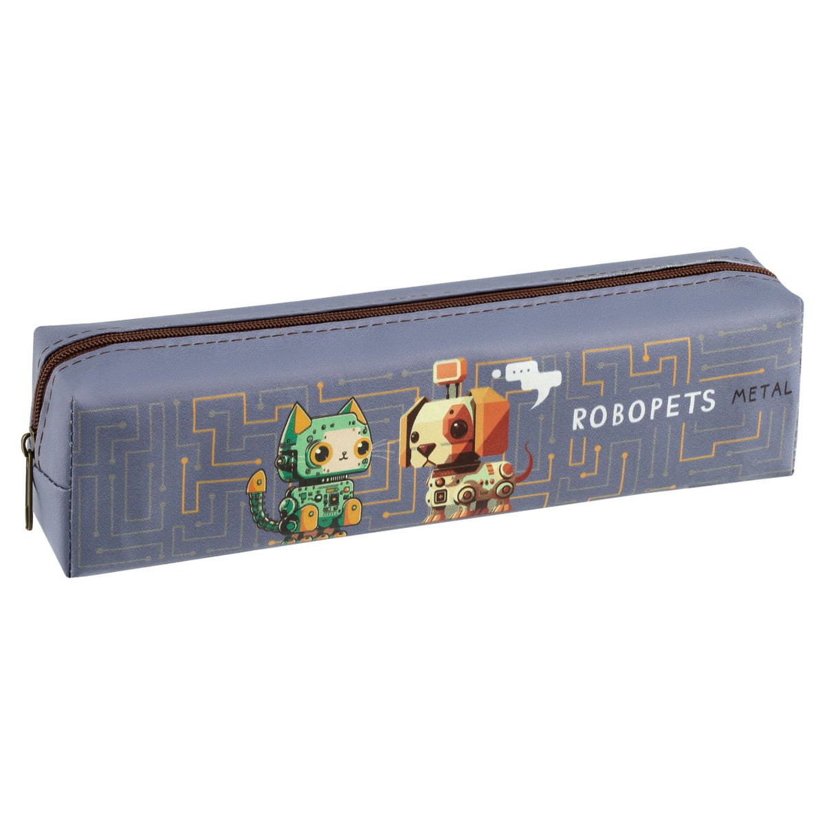 Пенал мягкий 200×55×40 MESHU «Robopets», искусственная кожа