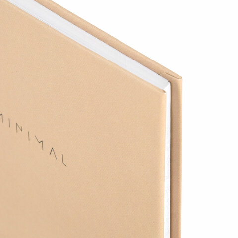 Блокнот МАЛЫЙ ФОРМАТ 110×147 мм, А6, 80 л., твердый, клетка, BRAUBERG «Minimal», бежевый