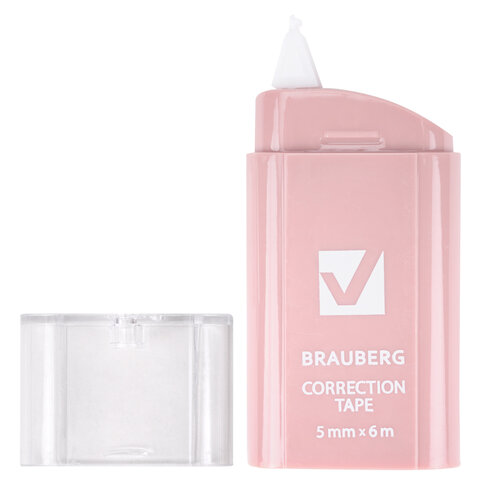 Корректирующая лента BRAUBERG COMPACT PASTEL5 мм х 6 мКОМПЛЕКТ 6 штукпенал с zip-lock272496