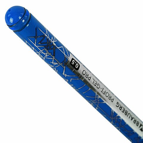 Ручка гелевая BRAUBERG «Profi-Gel PRO», СИНЯЯ, линия письма 0.4 мм, игольчатый наконечник 0.5 мм, печать на корпусе
