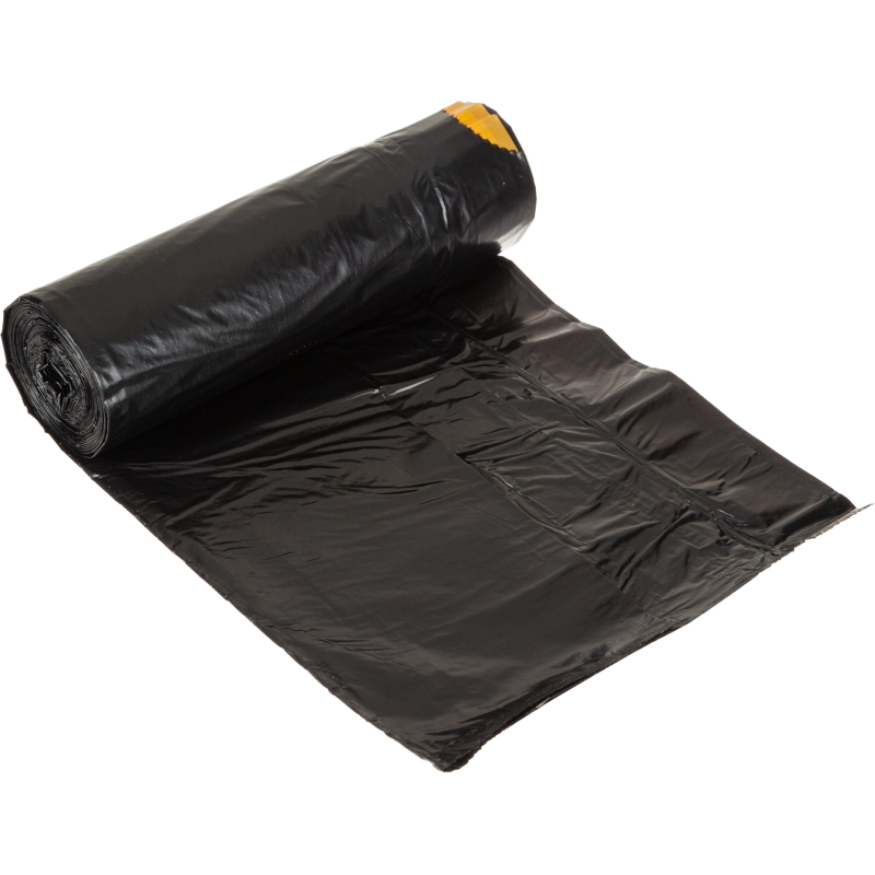 Мешки для мусора ПВД 35л 25мкм 10шт/рул черн50×58см, Стандарт, с завязк