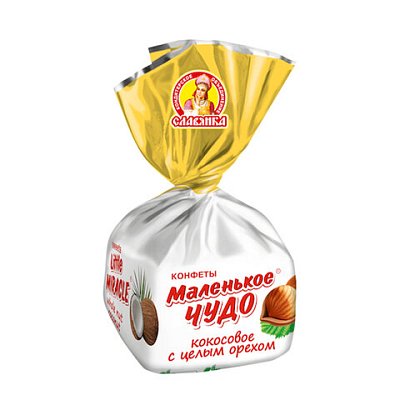 Конфеты СЛАВЯНКА «Маленькое чудо», с кокосовым вкусом и цельным орехом, 1000 г