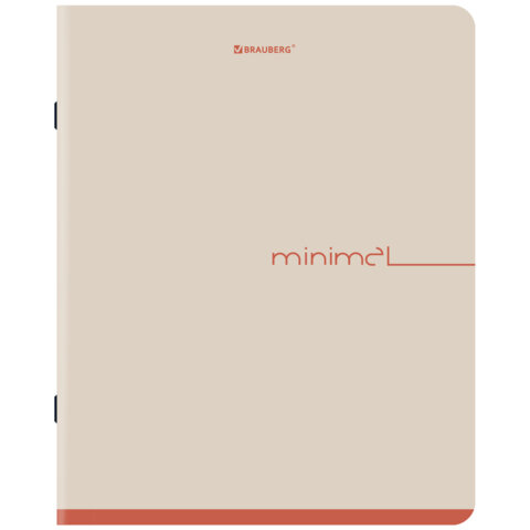 Тетрадь А5, 48 л., BRAUBERG, скоба, клетка, SoftTouch, «Минимал_Цвет», (микс в спайке)