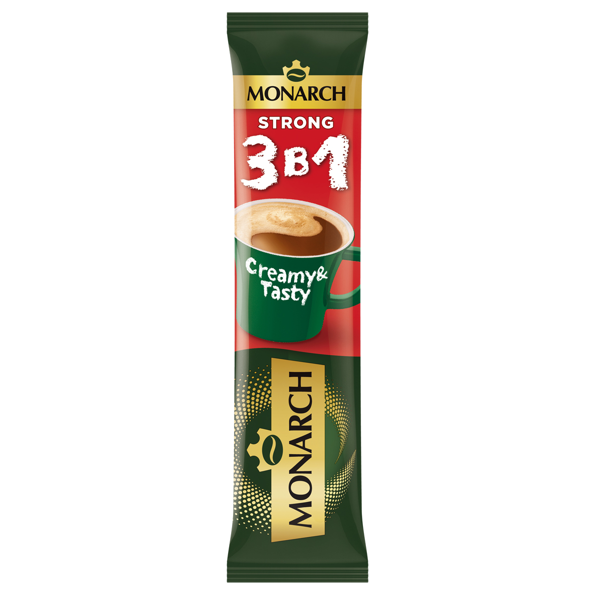 Кофе растворимый Monarch «Strong», 3в1, порошкообразный, порционный, 50 пакетиков*13.5г, мягкая упаковка