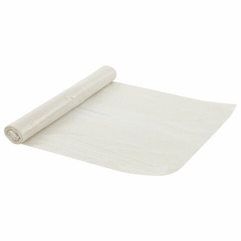 Мешки для мусора 120 л, прозрачные, в рулоне 10 шт., ПВД 25 мкм, 67×100 см, LAIMA