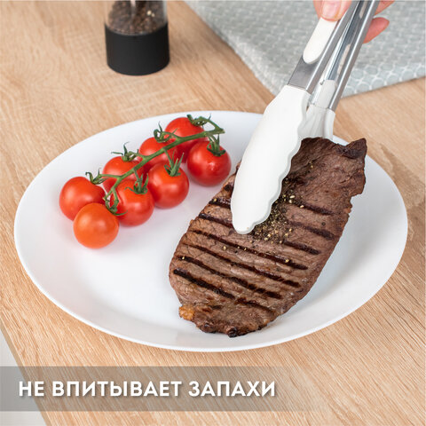 Набор силиконовых кухонных принадлежностей с деревянными ручками 12 в 1молочныйDASWERK608193
