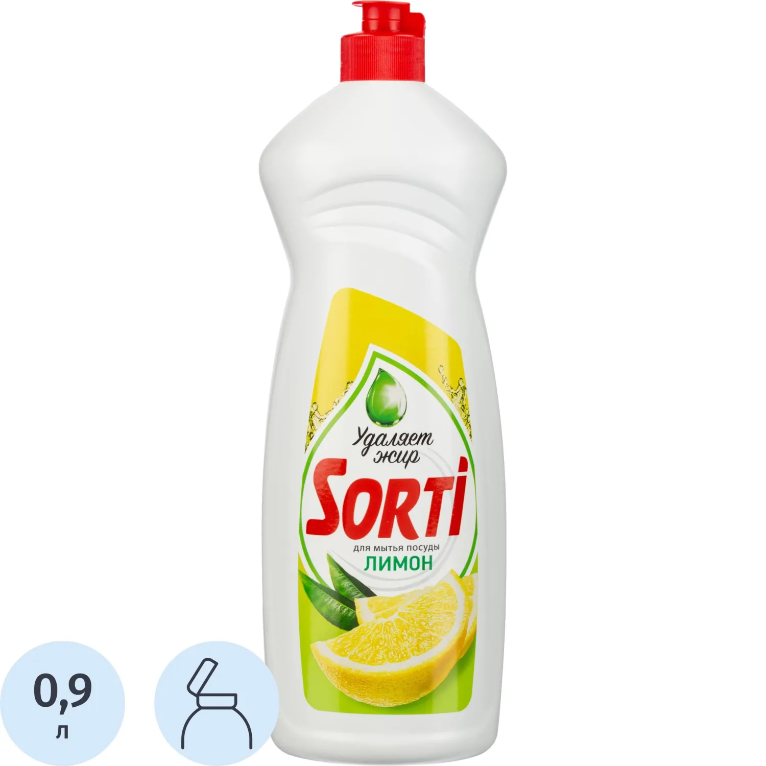 Средство для мытья посуды Sorti Спелый лимон гель 0.9 л