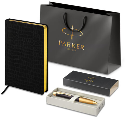 Ручка шариковая Parker «Urban Twist Black GT»ежедневник А5 черныйпакет880898
