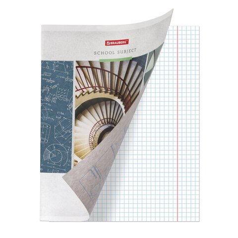 Тетрадь предметная «УЧЕНЬЕ СВЕТ» 48 л., обложка картон, ГЕОМЕТРИЯ, клетка, подсказ, BRAUBERG ЭКО, 403530