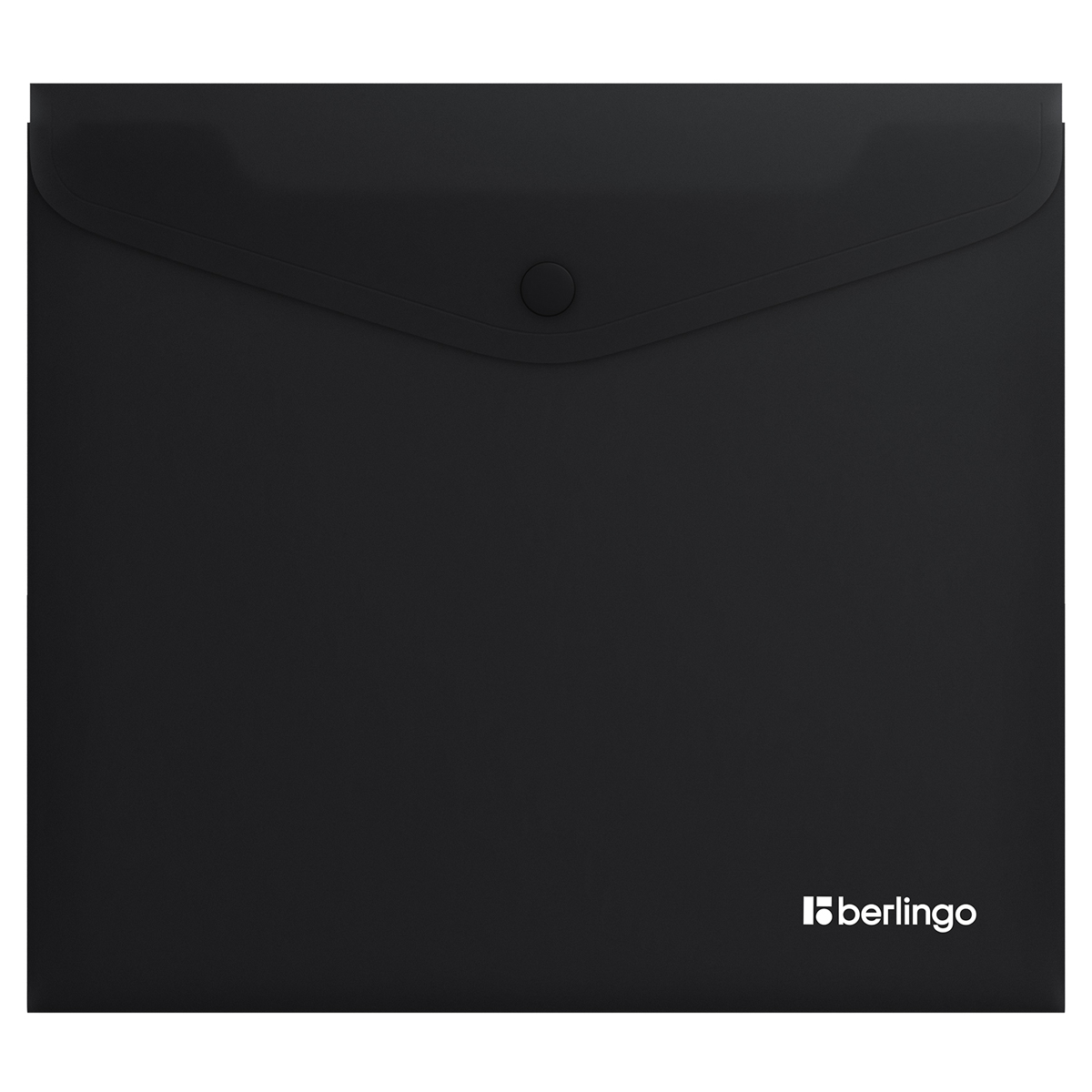 превью Папка-конверт на кнопке Berlingo «Soft Touch», А5+, 200мкм, софт-тач, черная