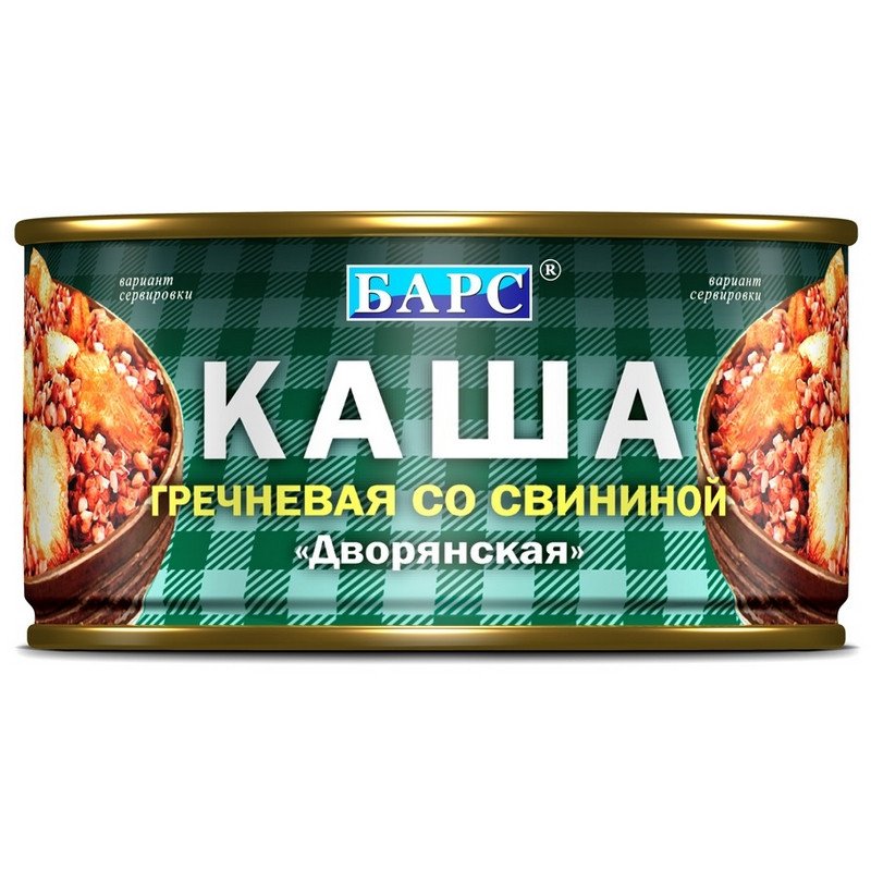 превью Гречневая каша Барс Дворянская со свининой 325 г