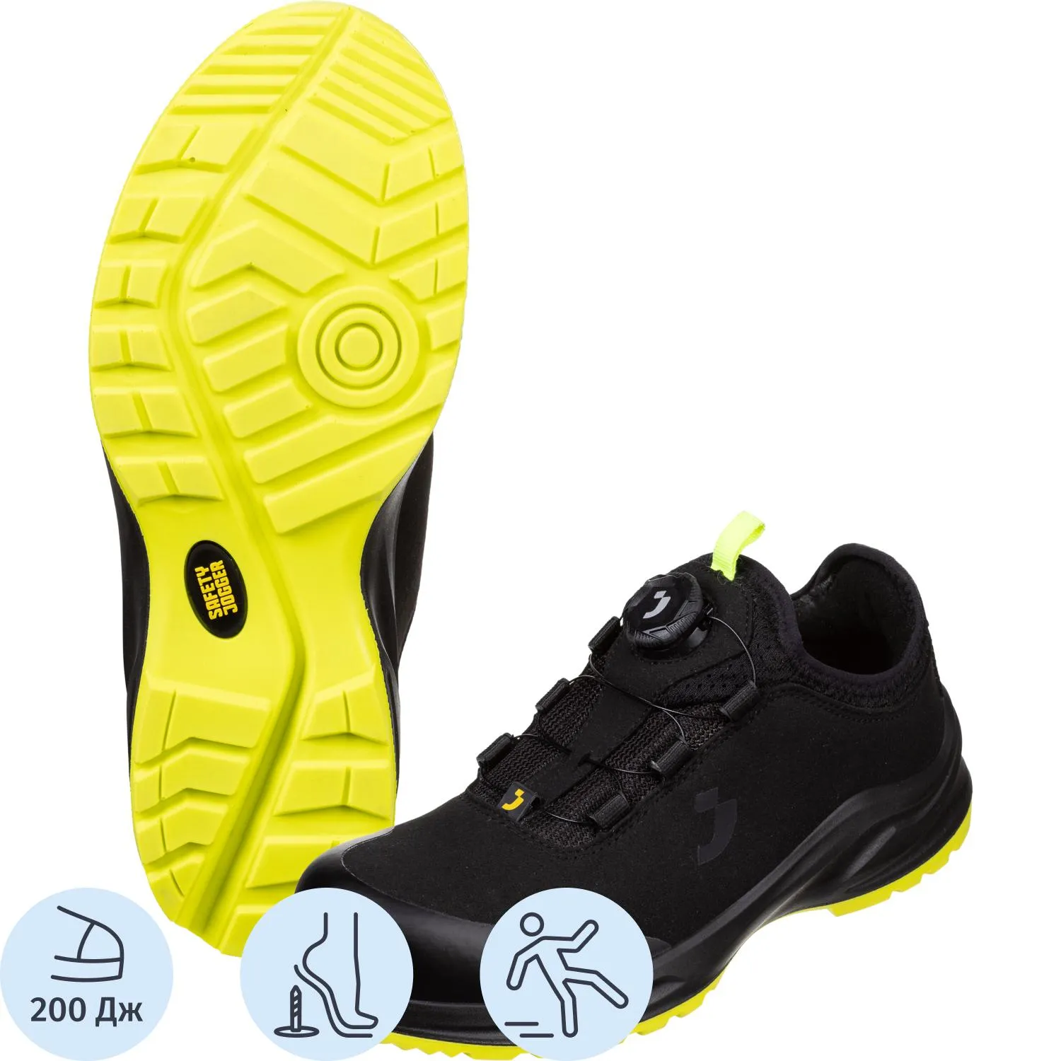 превью Полуботинки рабочие летние Safety Jogger Modulo S3S Low TLS BLK ПУ-ПУ из микрофибры с композитным подноском антистатические размер 39