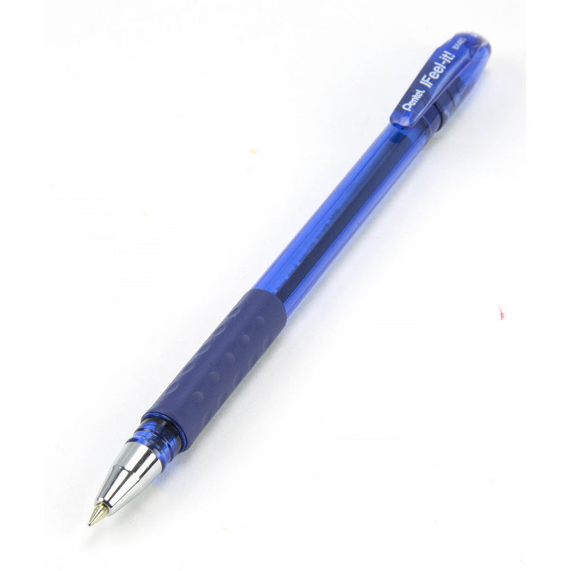 Ручка шариковая синяя Pentel Feel it! (толщина линии 0.2 мм)