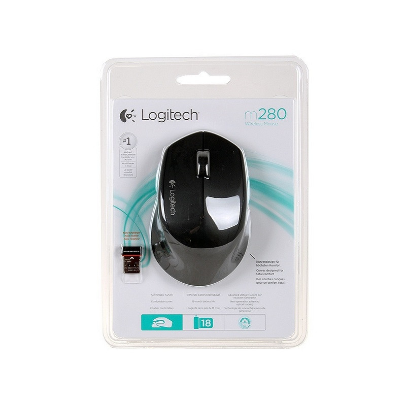 Мышь компьютерная Logitech Wireless Mouse M280 Black (910-004291)