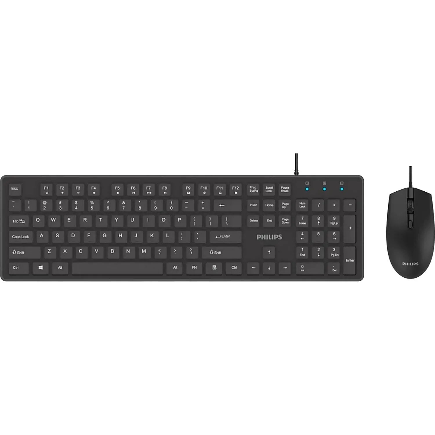 превью Комплект проводной клавиатура и мышь Philips SPT6264B/60