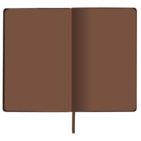 Блокнот А5 (140×200 мм), BRAUBERG «NEBRASKA», под кожу, 80 л., линия, коричневый