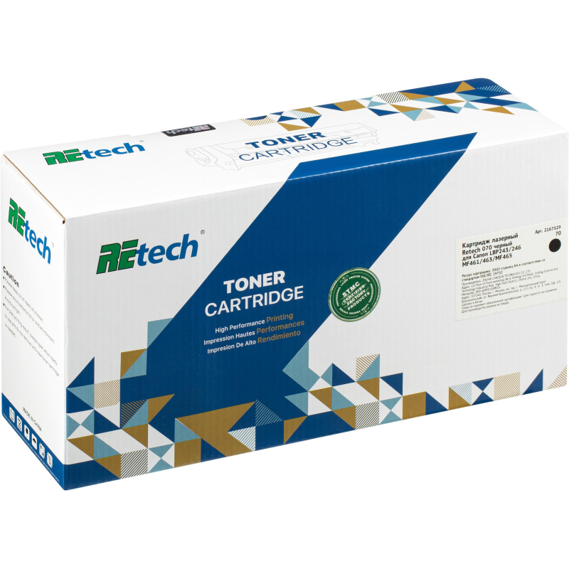 Картридж лазерный Retech 070 чер. для Canon LBP243/246 MF461/463/MF465
